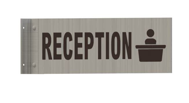 Reception Sign -Two-Sided/Double Sided Projecting, Corridor-REF24-1027