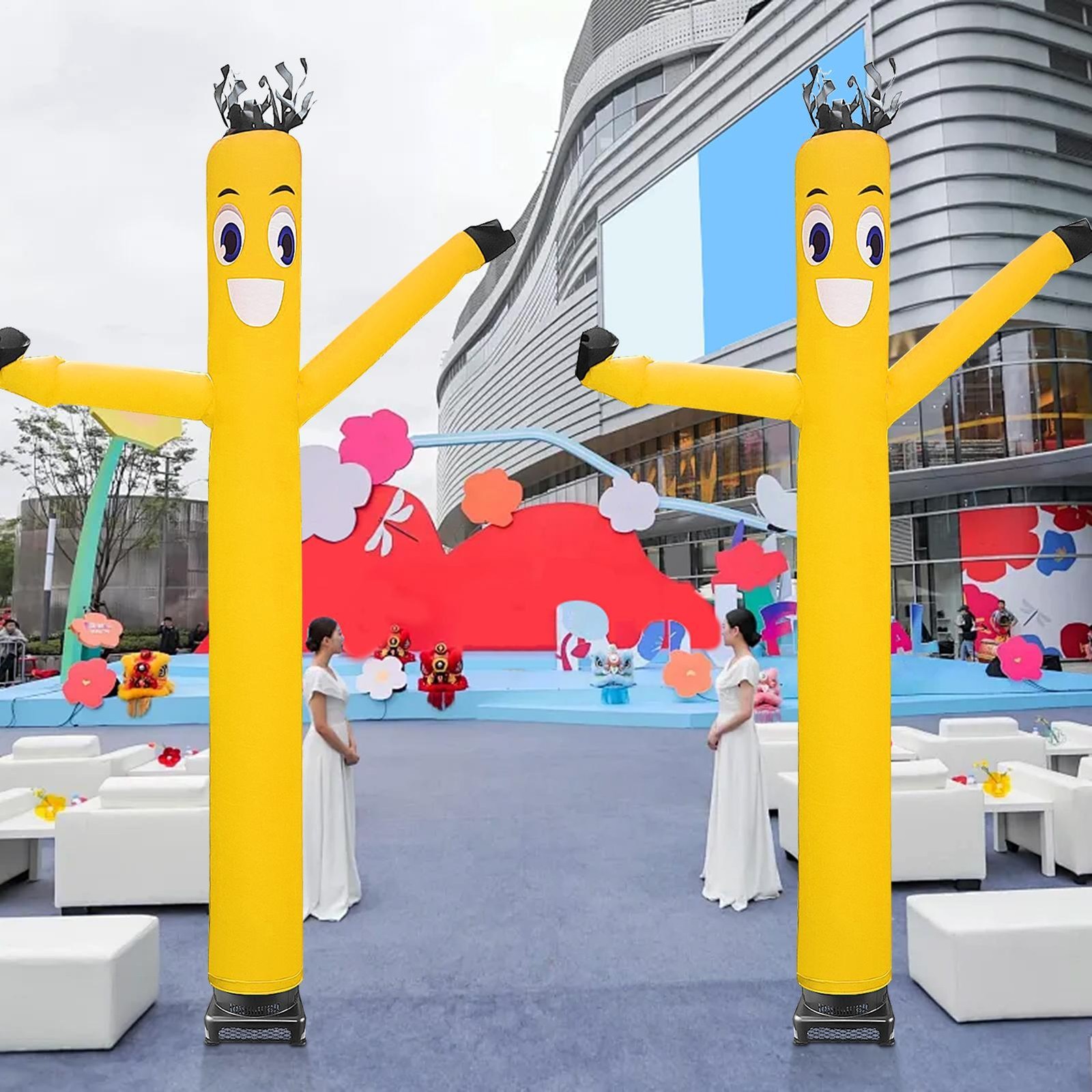 20ft Inflatable Puppet Dancer W/Blower Advertising Air Wind Tube Skys Wavy Man