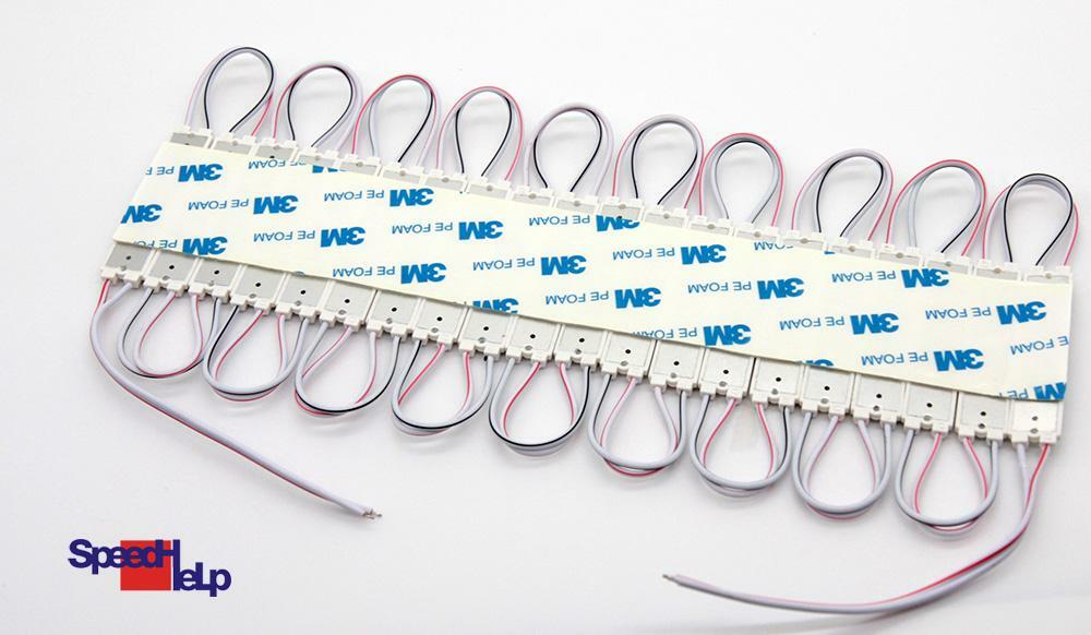 100x LED Module 1,2W DC12V 3x SMD 12000K IP65 120-140LM Advertisement Cold White