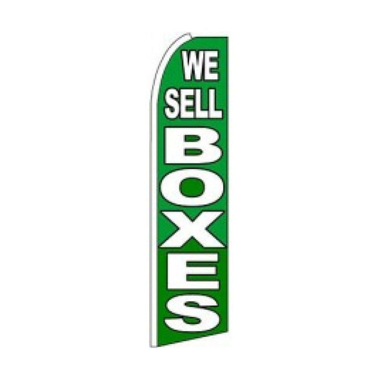 We Sell Boxes Swooper Flutter Feather Flag | 3ft W x 11.5ft Tall