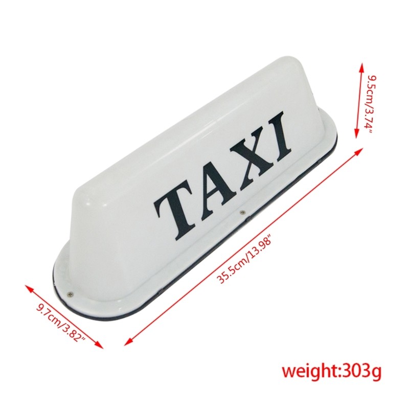 Led Illuminated Cab Roof Sign Lamp Vehicle Taxi Top Light Dome Universal