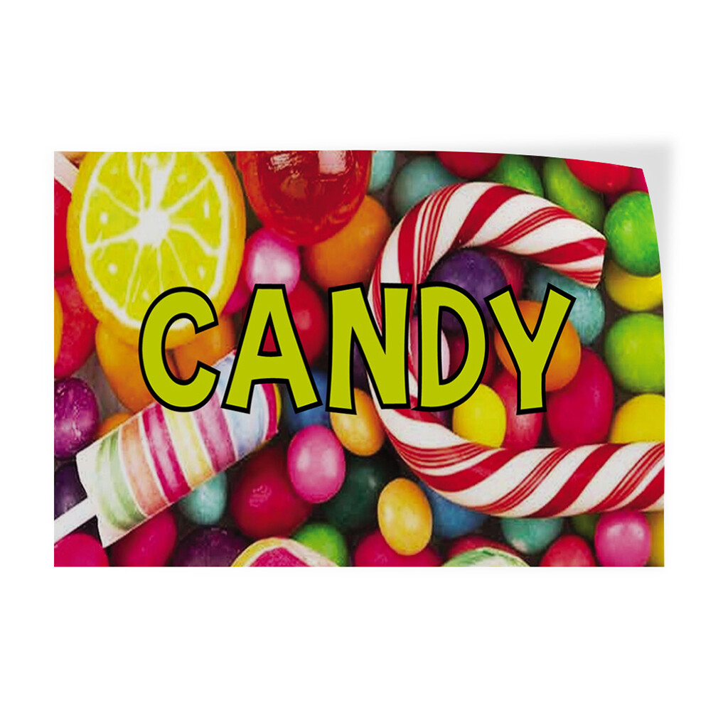 Decal Stickers Candy Outdoor Advertising Printing B Vinyl Store Sign Label