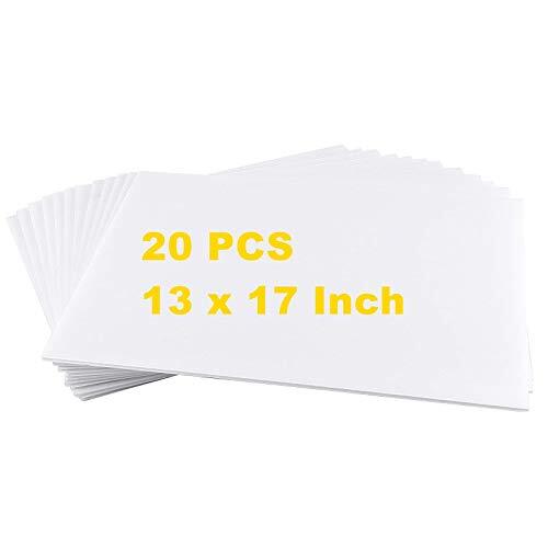 20 Pack 13 x 17 Inch White Corrugated Plastic Sheets Waterproof Lightweight C…