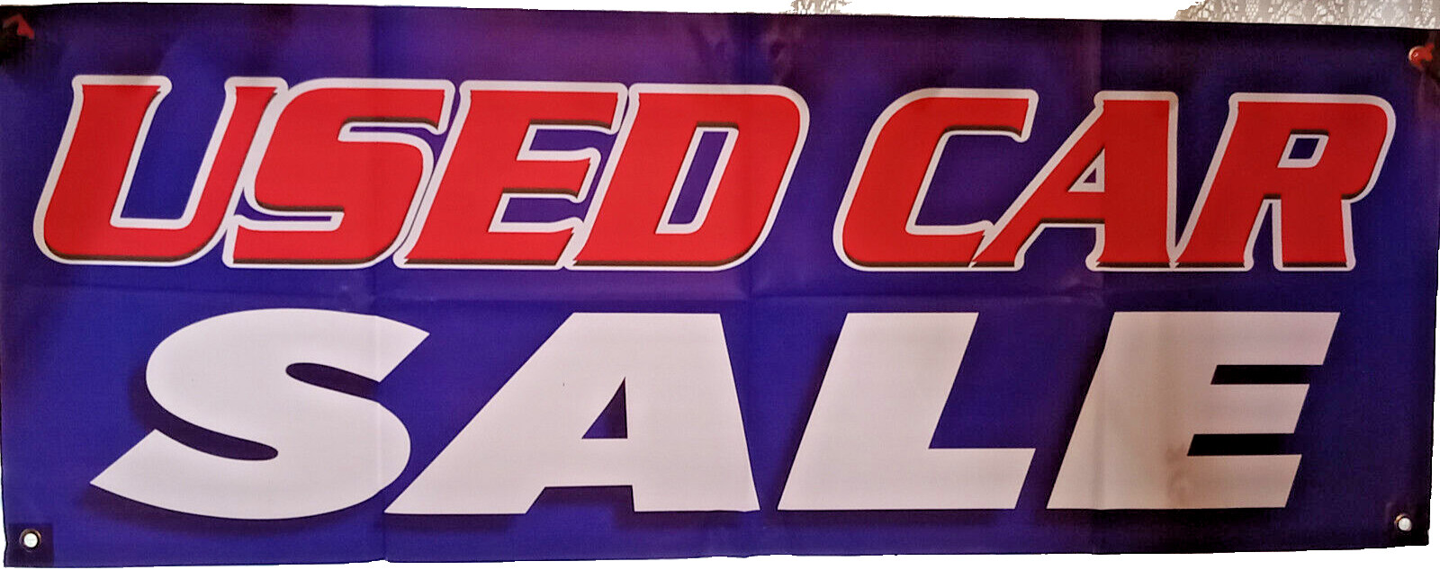 “USED CAR SALE” Vinyl Banner – WINDOW HANGING SIGN FESTAPRINT 18″X48″