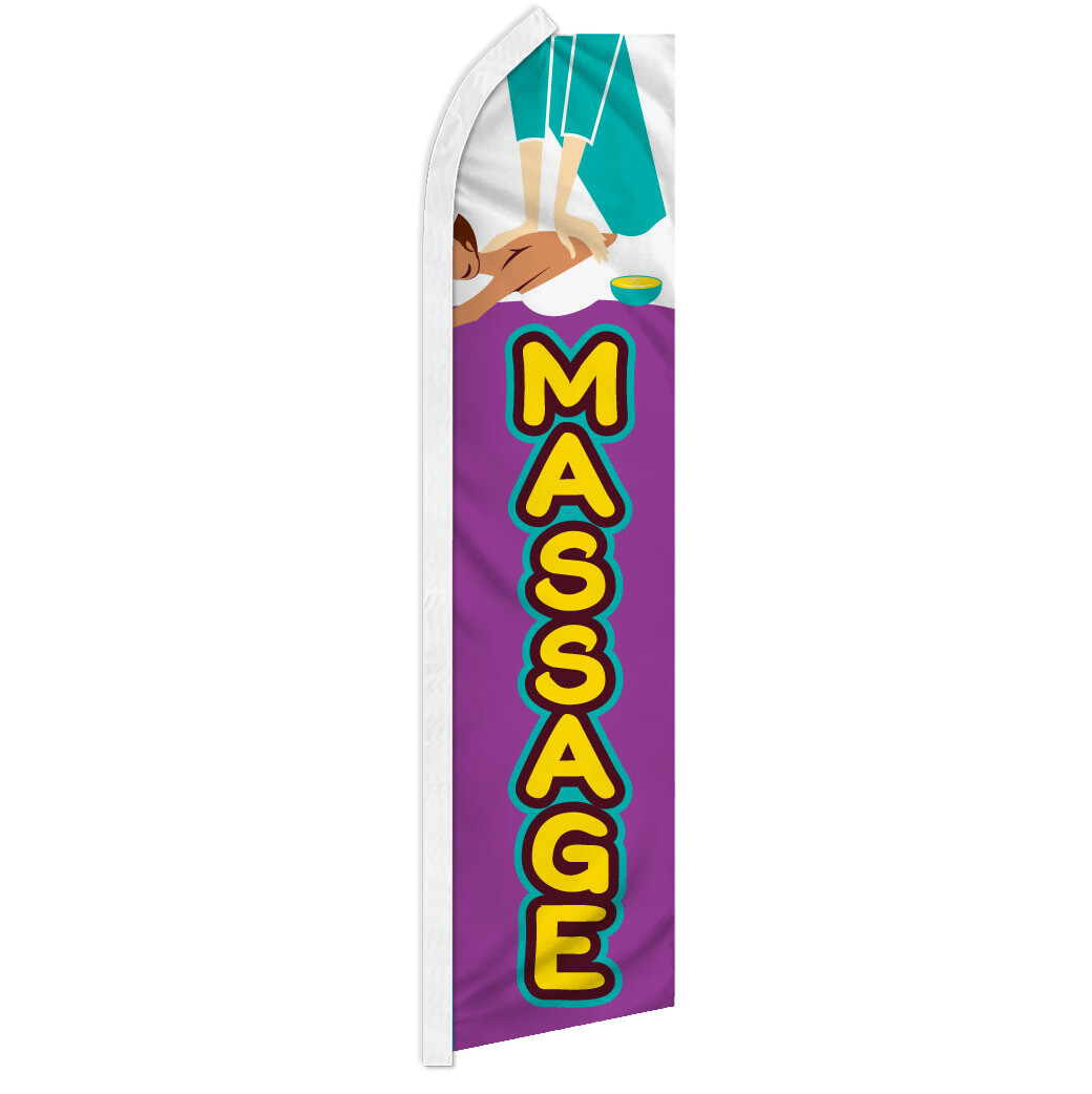 Massage Swooper Flutter Advertising Feather Flag Salon Beauty Services Spa