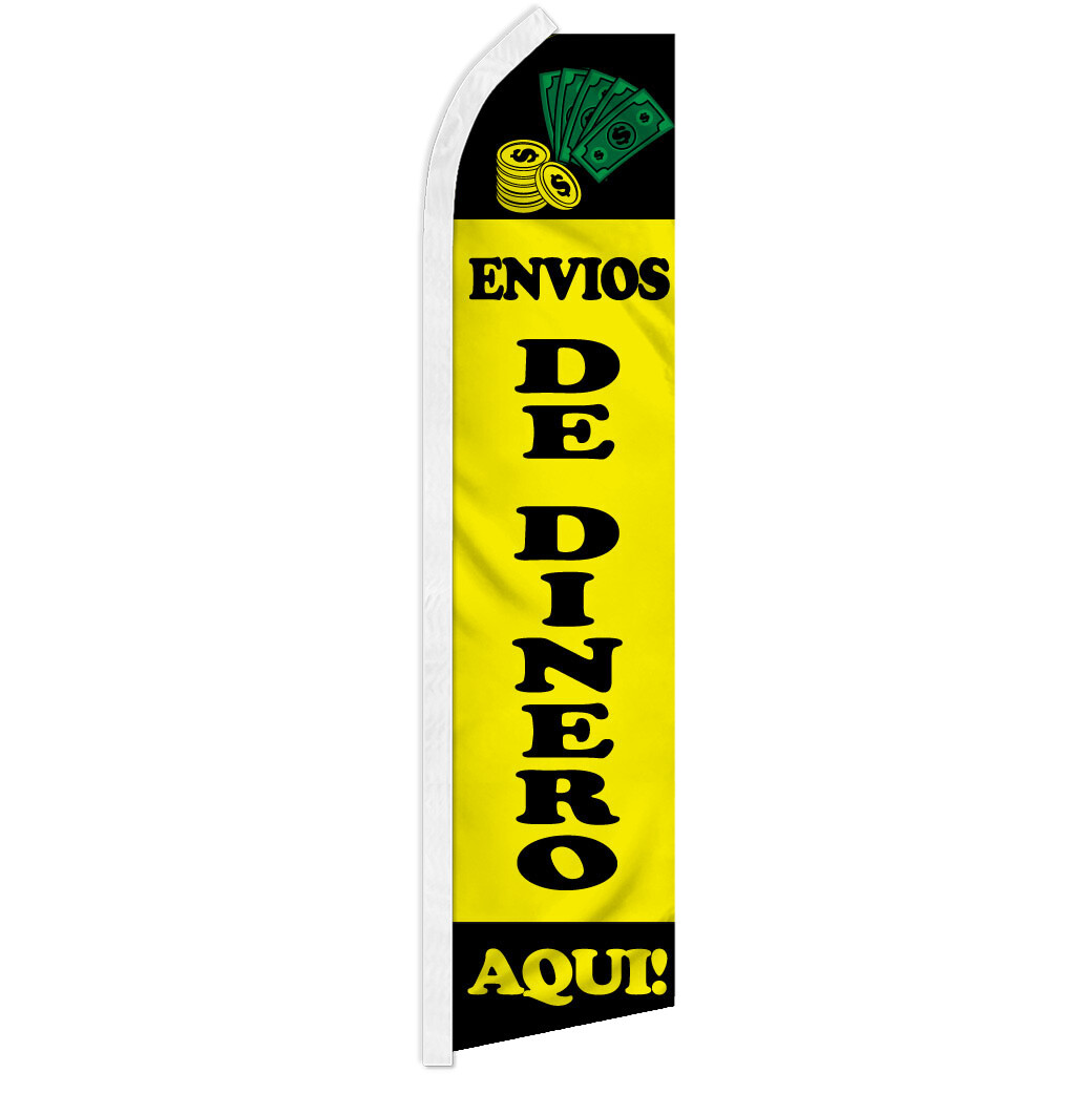 Envios de Dinero Advertising Swooper Feather Flutter Flag Money Orders
