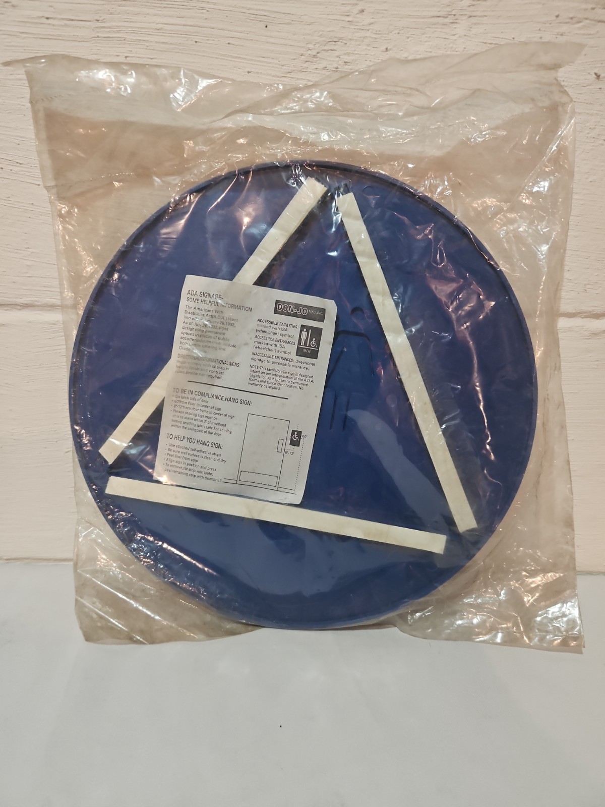 Unisex Handicap Restroom Sign (Blue) 12″ Round