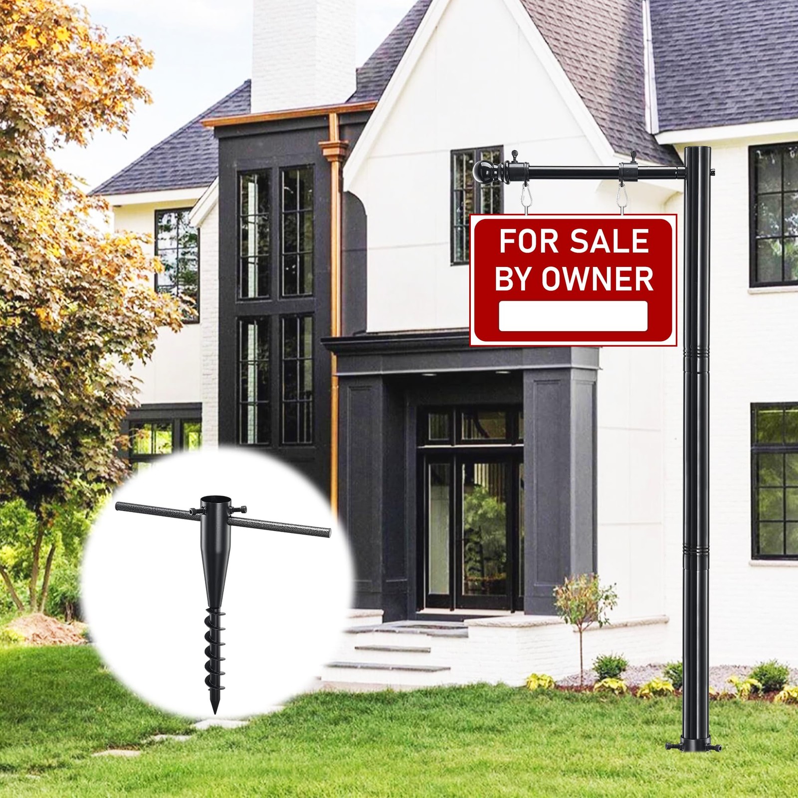 Real Estate Sign Post, Open House Signs for Real Estate, 100 inch Realtor Yar…