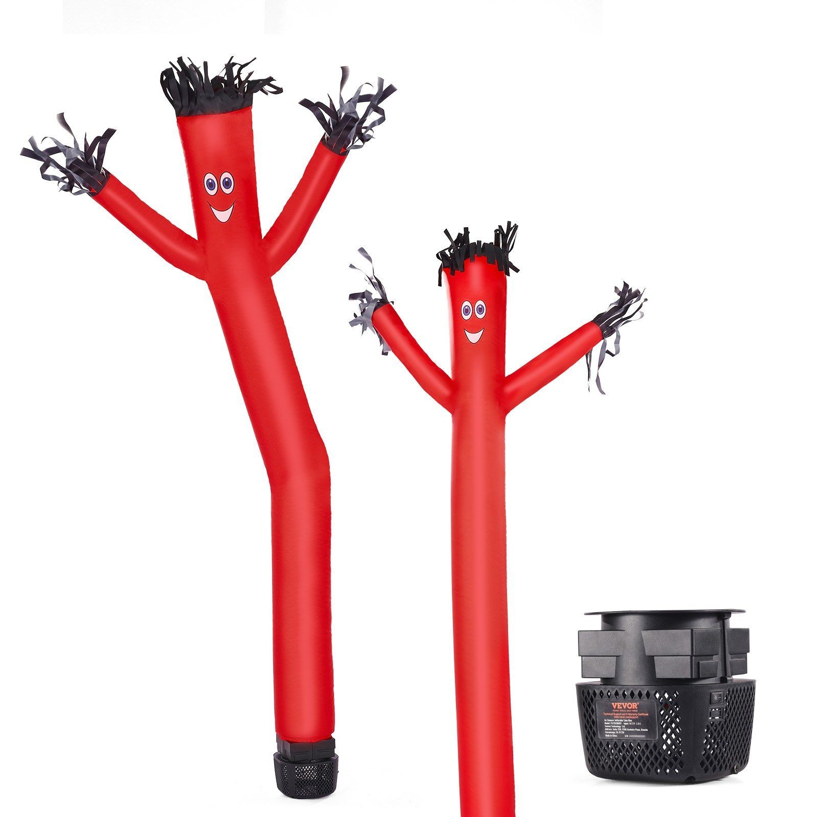 6ft High-Visibility Inflatable Tube Man Set, 1/15HP Blower, IPX3 Rated