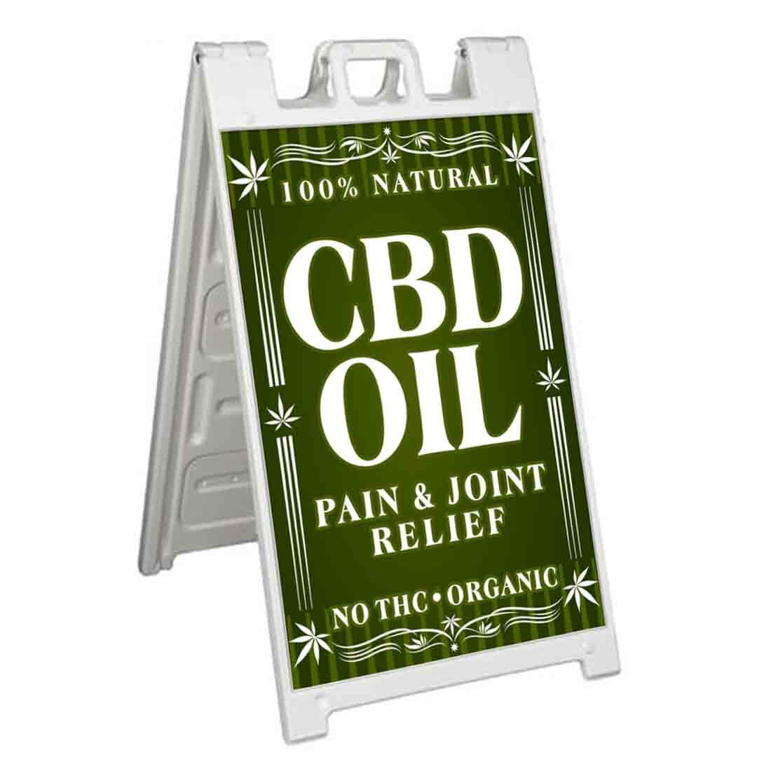 CBD OIL PAIN & JOINT RELIEF Signicade 24×36 Aframe Sidewalk Sign Banner Decal