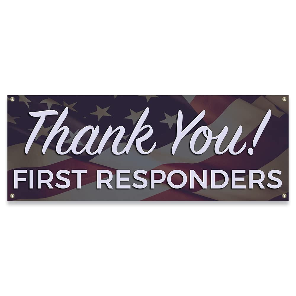 Mighty Skins Thank You First 18 X 48 Duty 13Oz. Outdoor Vinyl Single Sided In