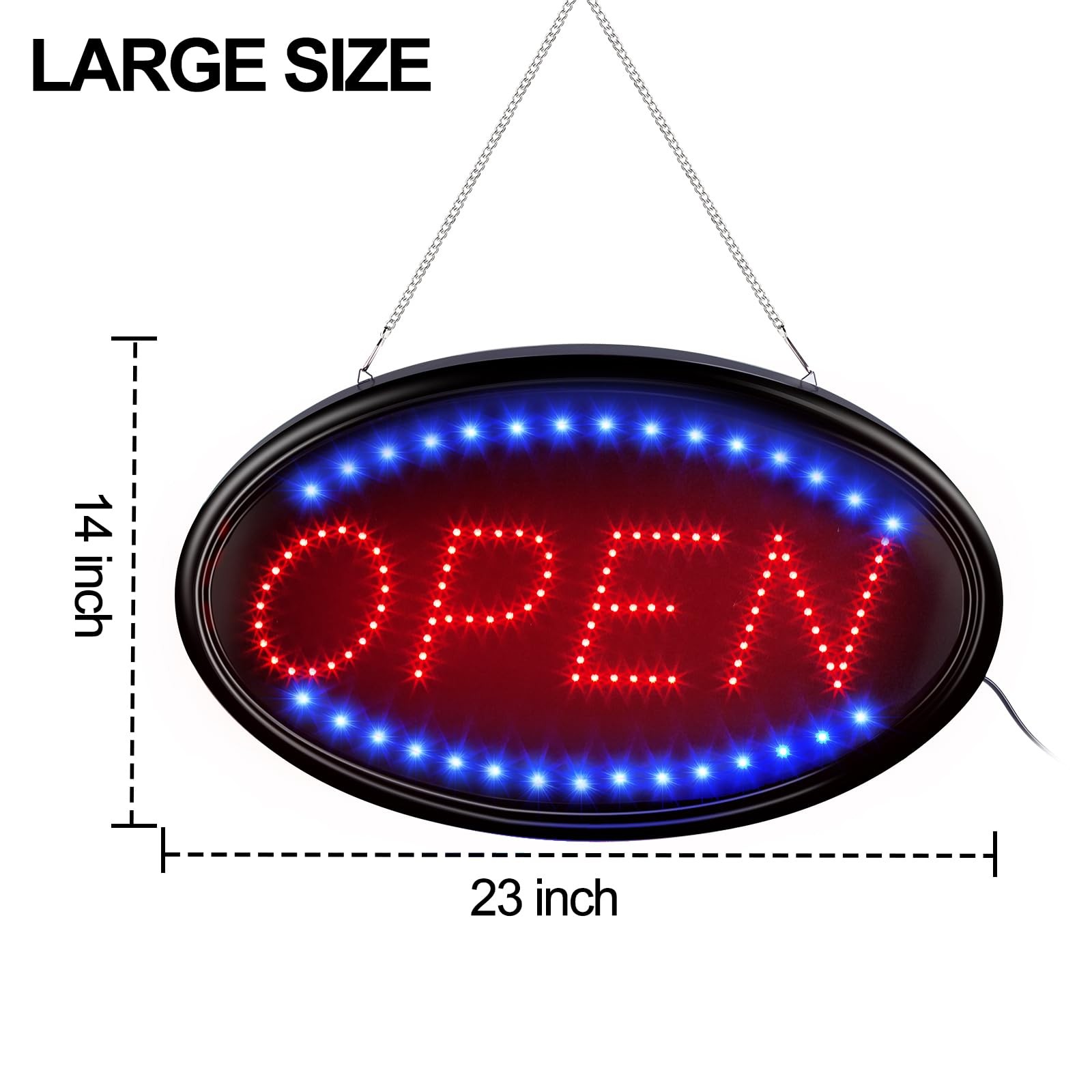 LED Open Sign, FITNATE Large 23×14 inch Business Open Sign with Remote Electr…