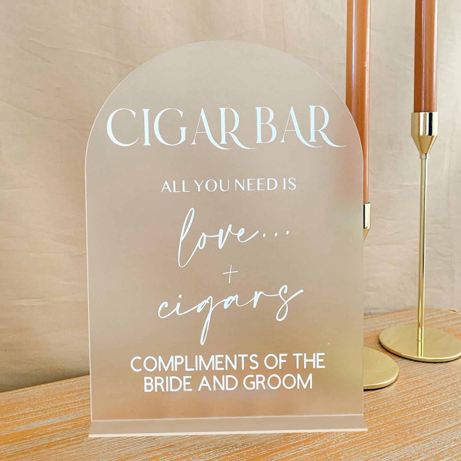 8×10 Inch Frosted Arch Acrylic Sign with Stand | 5 Pack Blank Frosted Acrylic Ar