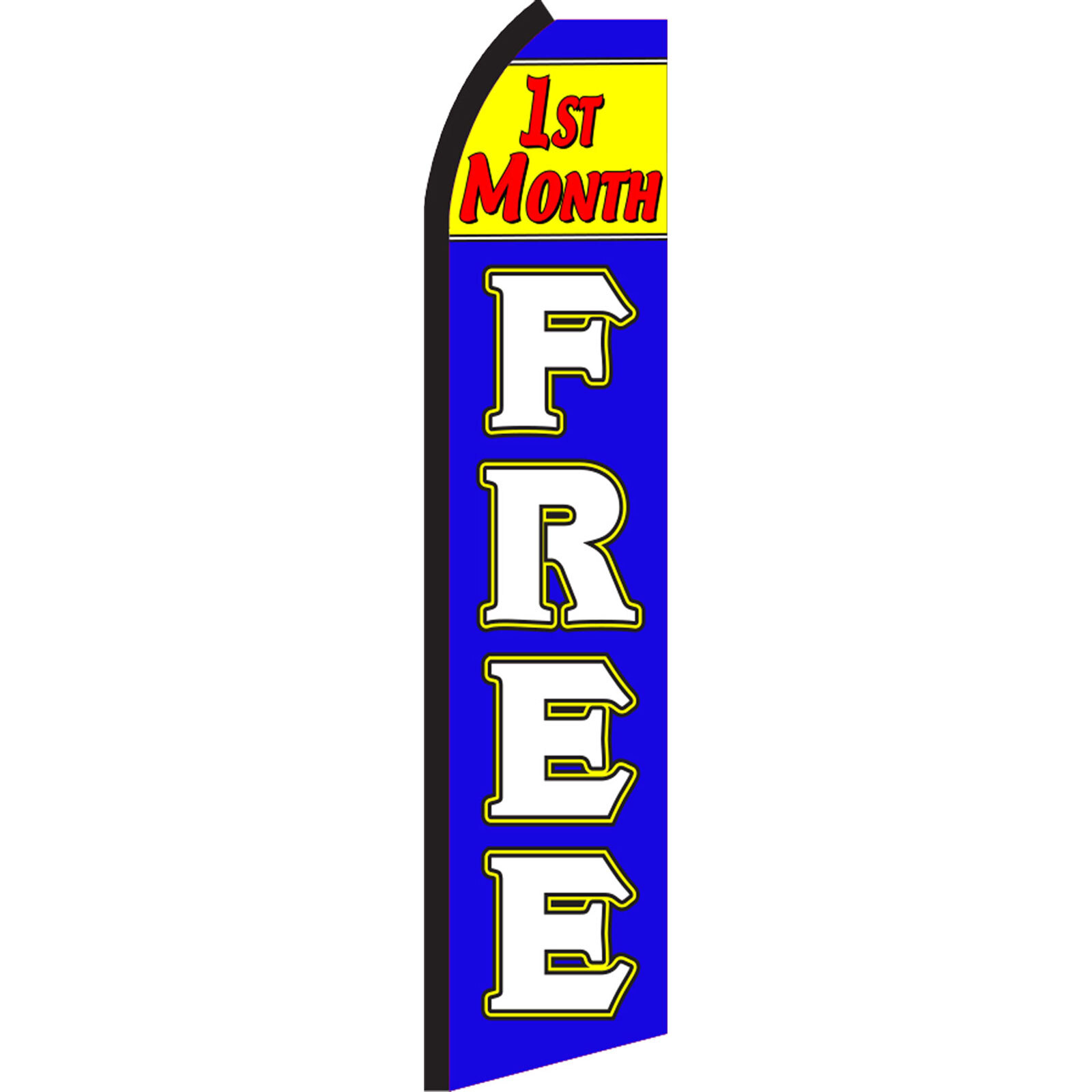 1st Month Free 2 1/2 ft X 11 1/2 ft Polyester Swooper Flag