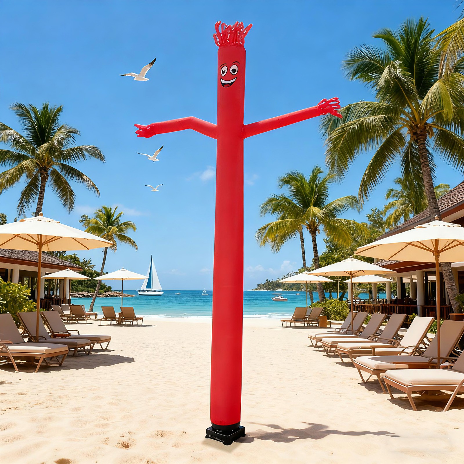 20ft Air Inflatable Tube Guy Puppet, Inflatable Tube Man with 750W Blower