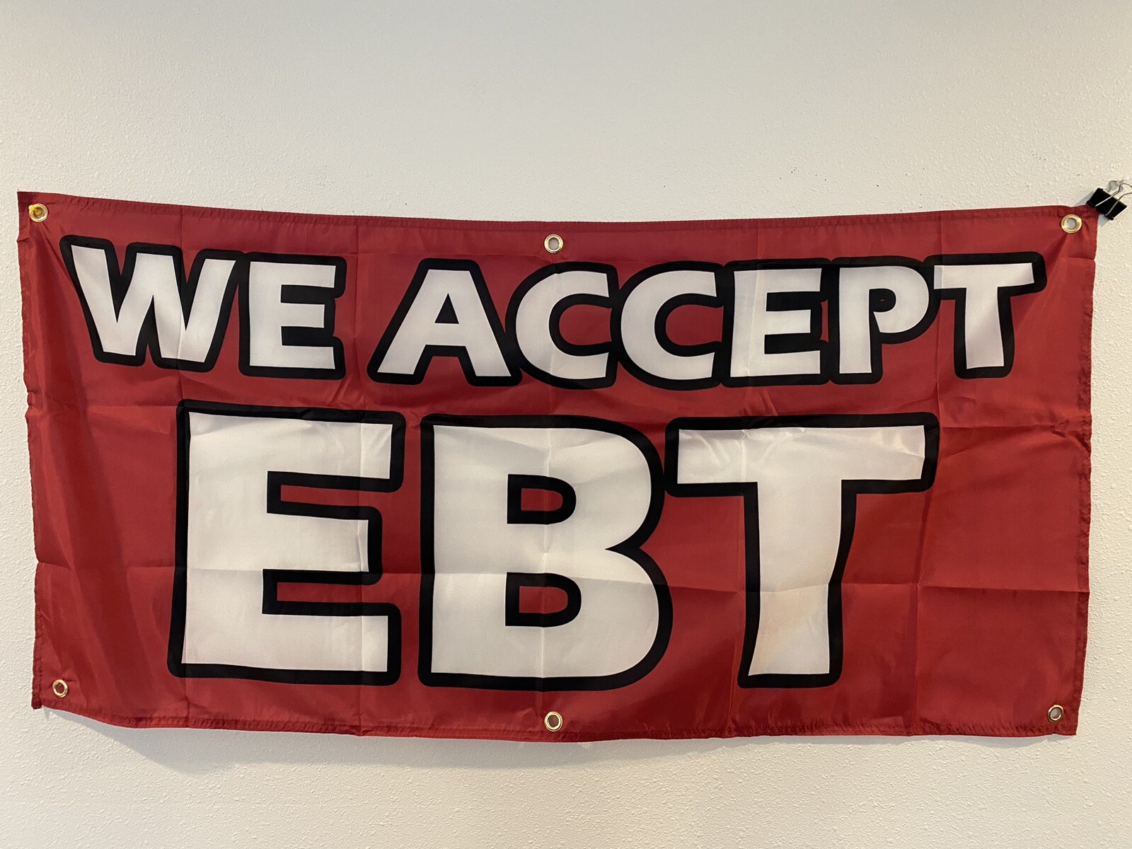 3 Pack 2×4 ft WE ACCEPT EBT Banner Sign -Super Polyester Fabric-New Z24