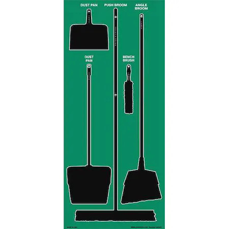 Zoro Select 34Gn33 Store-Boards, 68X30 In, Black/Green, Ultra Aluma-Lite,