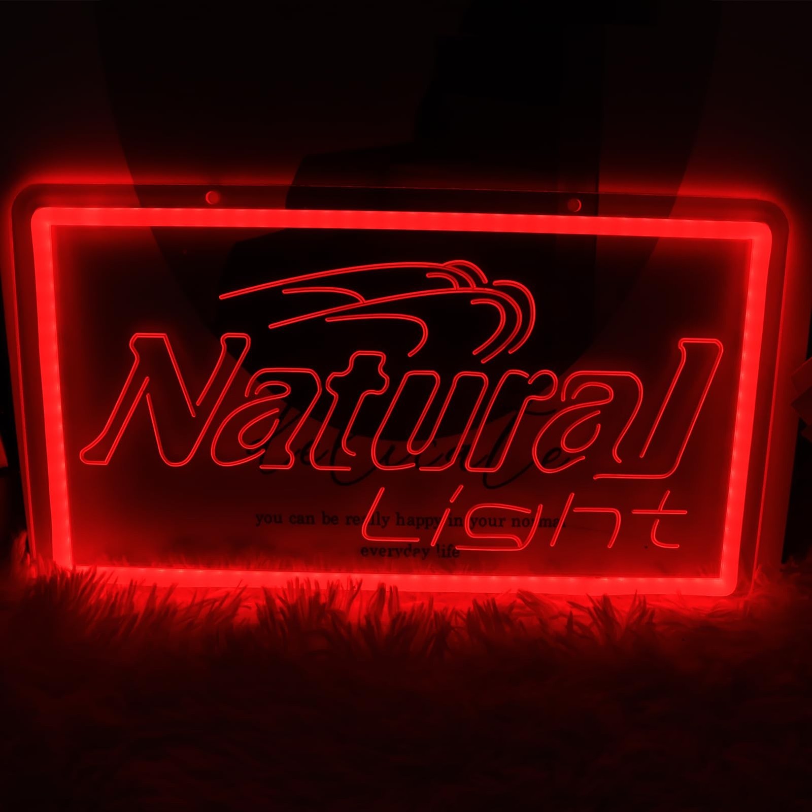 Natural Neon Beer Signs for Wall Decor, Dimmable Neon Light for Business, USB…