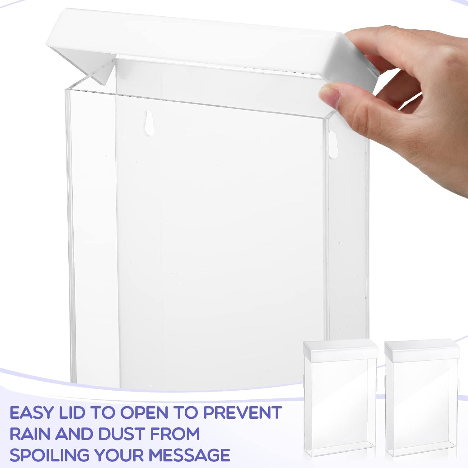Remerry 2 Pieces Acrylic Outdoor Brochure Holder 6 x 9 Inch Clear Wall clear