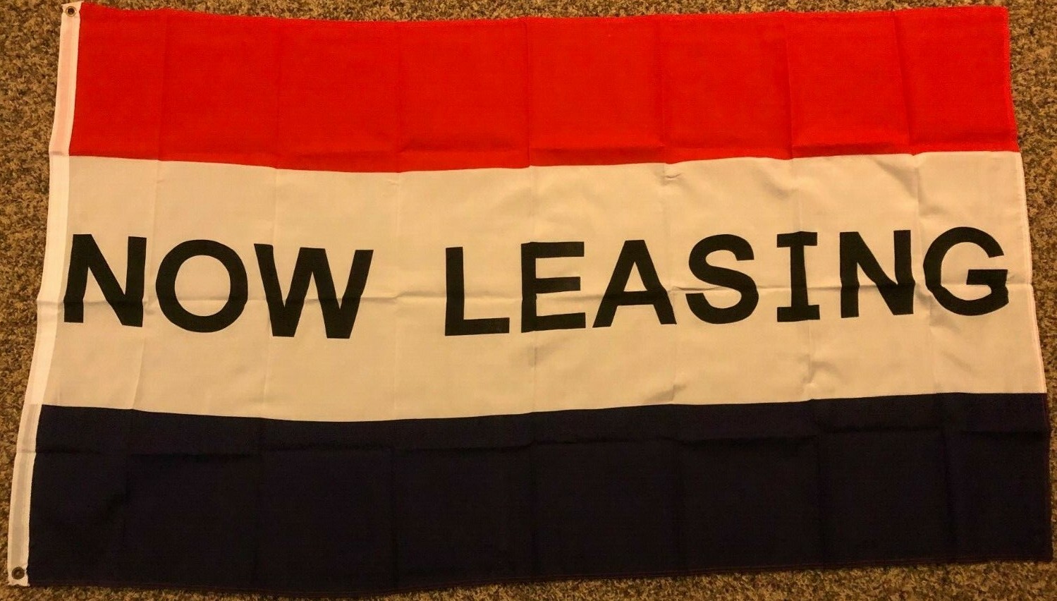 NOW LEASING BANNER SIGN new 3x5ft FLAG superior quality fade resist us seller