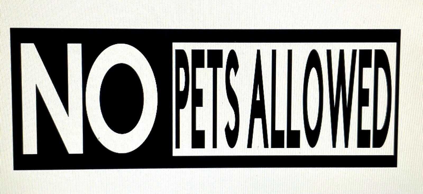 No Pets Allowed Business Sign Vinyl Decal Door Window #163C