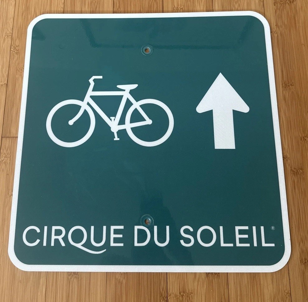 RARE ORIGINAL Cirque Du Soleil Production-Used Traffic Street Sign 2024 Kooza LA