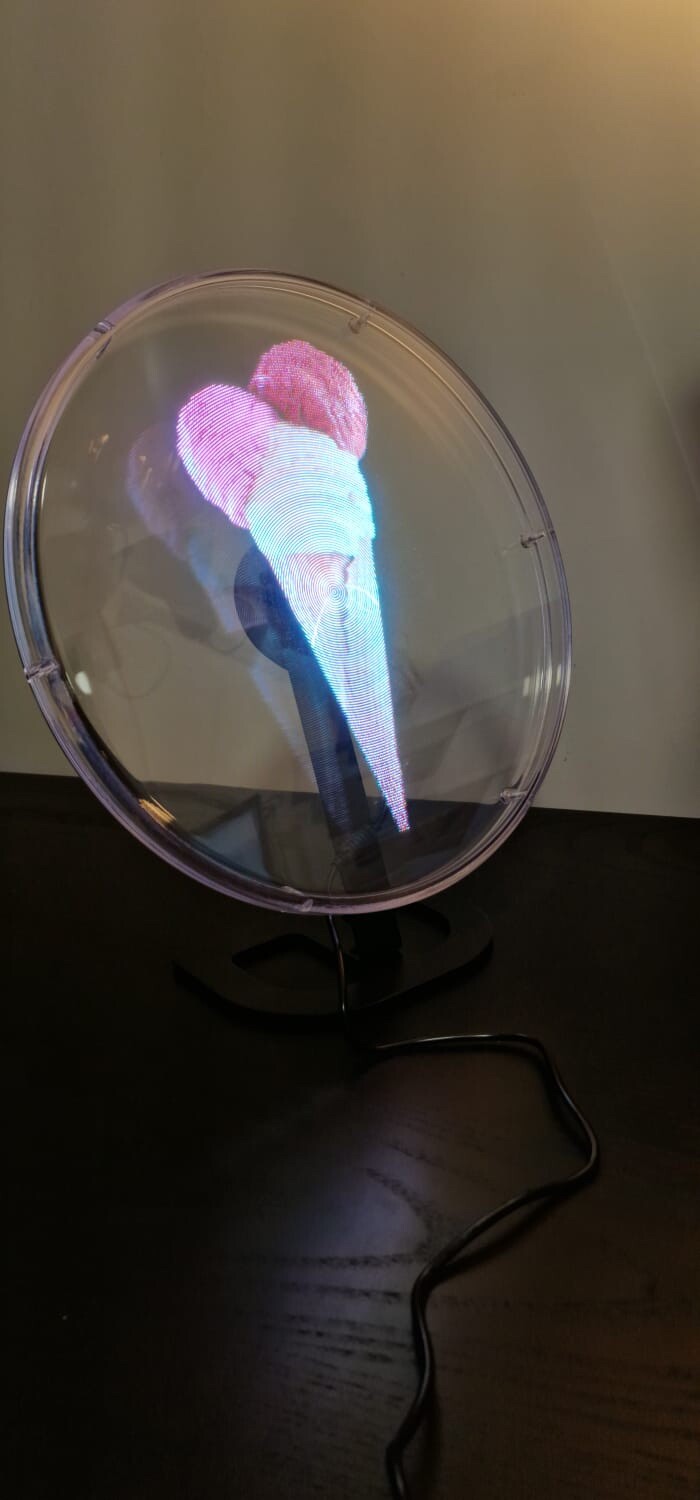 30cm Desktop Holographic Display led fan projector 3D