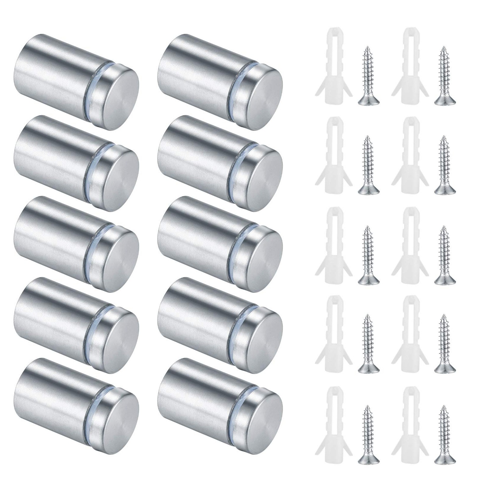 10 Pcs Sign Standoff Screws, Stainless Steel Glass Standoffs, Wall Standoff…