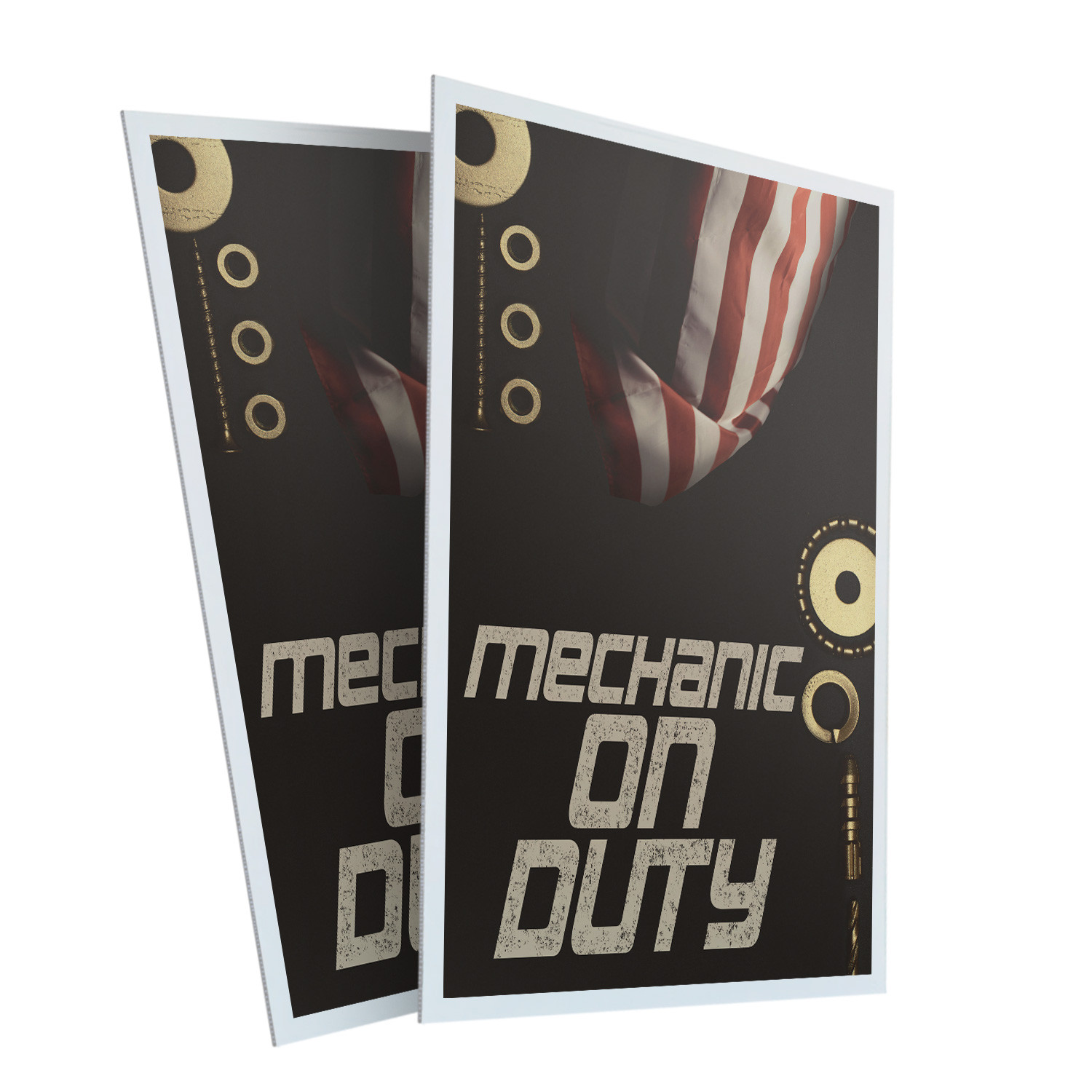 Mechanic On Duty Heavy Duty A-Frame Sidewalk Sign Professional Auto Repair