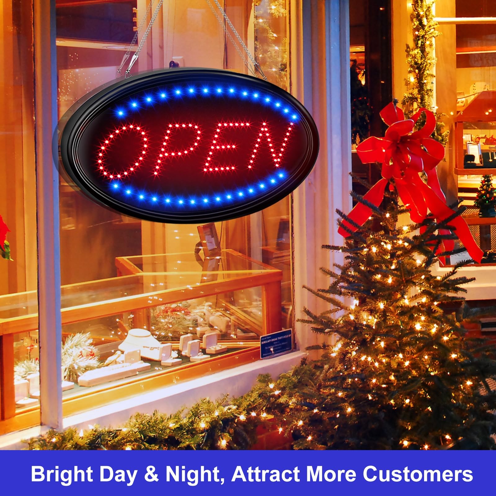 LED Open Sign, FITNATE Large 23×14 inch Business Open Sign with Remote Electr…