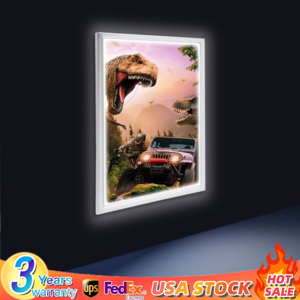 24″x36″ LED Backlit Movie Poster Art Picture Frame Light Box Advertising Display