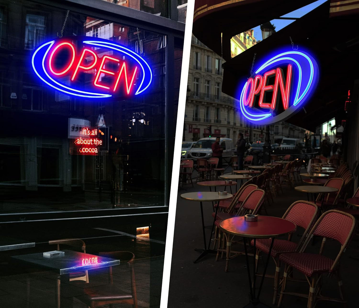 Open Signs for Business,32X16 Inch Large Bright Open Sign Neon Led Lighted,Remot