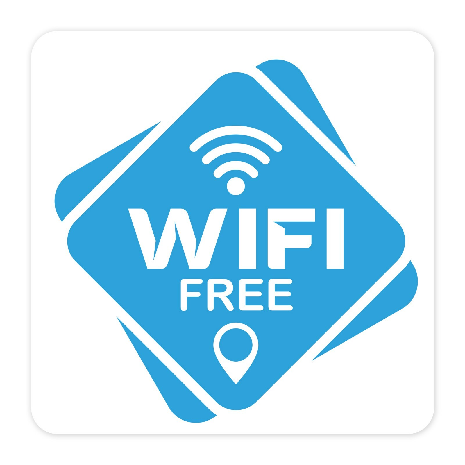 Free Wi-Fi Decal Hot Spot Sticker Window Door Wall Decal WIFI Store Retail Signs