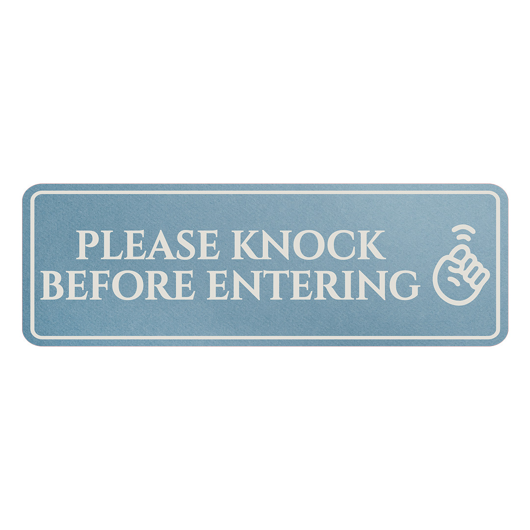 Standard Plus Please Knock Before Entering Wall or Door Sign | Privacy Signage
