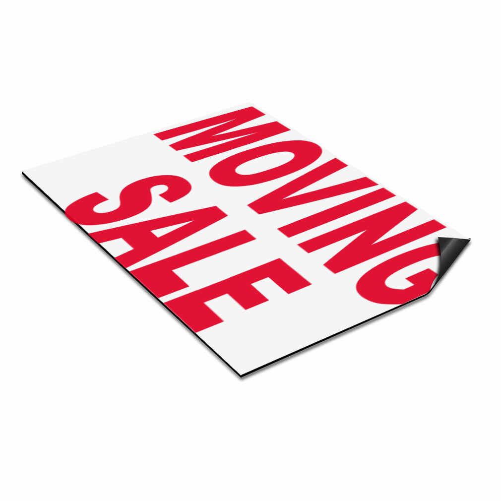 Car Magnet Set of 2 Moving Sale Red Car Advertising Industrial Sign