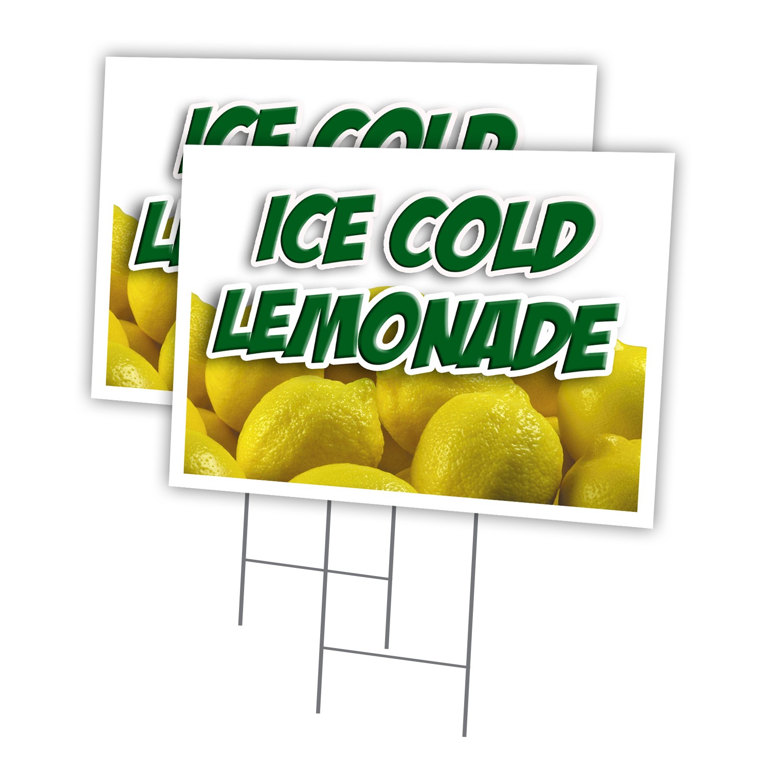 Ice Cold Lemonade 1 Multi-Pack of Yard Signs & Stake plastic coroplast window
