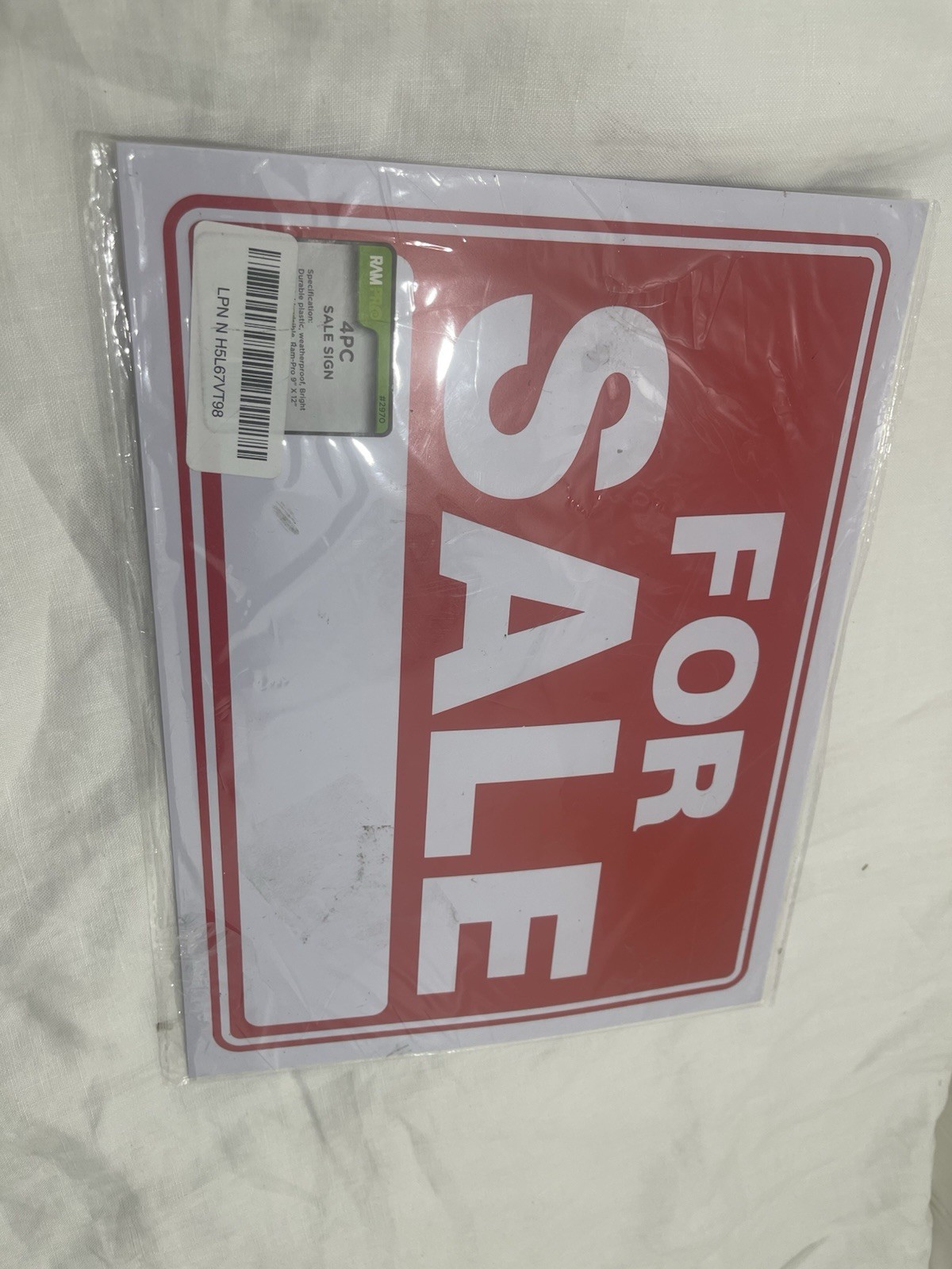 4 – CAR Van Price Pricing FOR SALE Sign Board Plastic Card Display Bargain