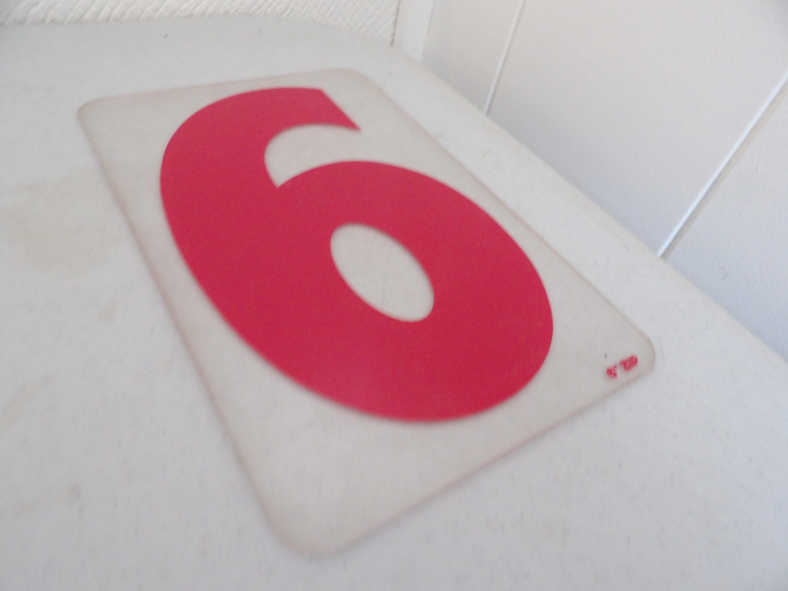 Lot of 6″ Tall Red Marquee Sign Hard Plastic Numbers ( Zip Brand )