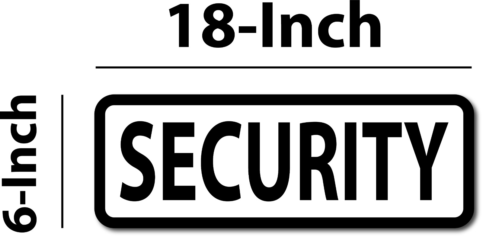 SECURITY 6″X18″ WHITE BLACK MAGNETIC VEHICLE SIGNS TO FIT VAN CAR TRUCK OR SUV