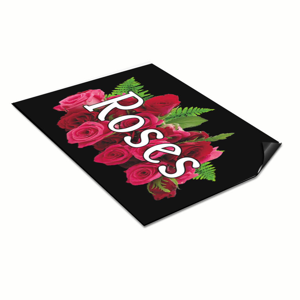 Car Magnet Set of 2 Roses Outdoor Advertising Printing Industrial Sign