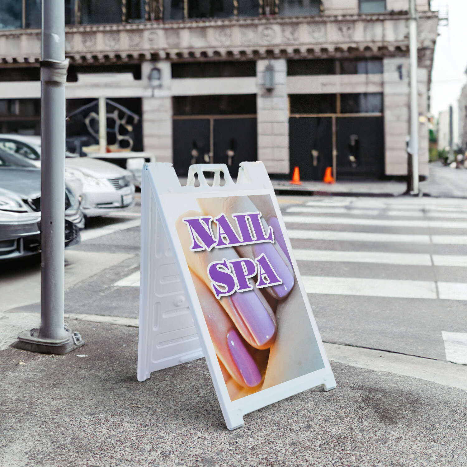 A-frame Sidewalk Nail Spa 24″ x 36″ Double Sided A-Frame Sidewalk Sign
