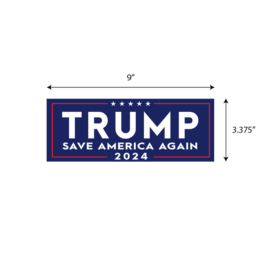 TRUMP SAVE AMERICA AGAIN 2024 MAGA Bumper Sticker Decal Graphic Election BS0487