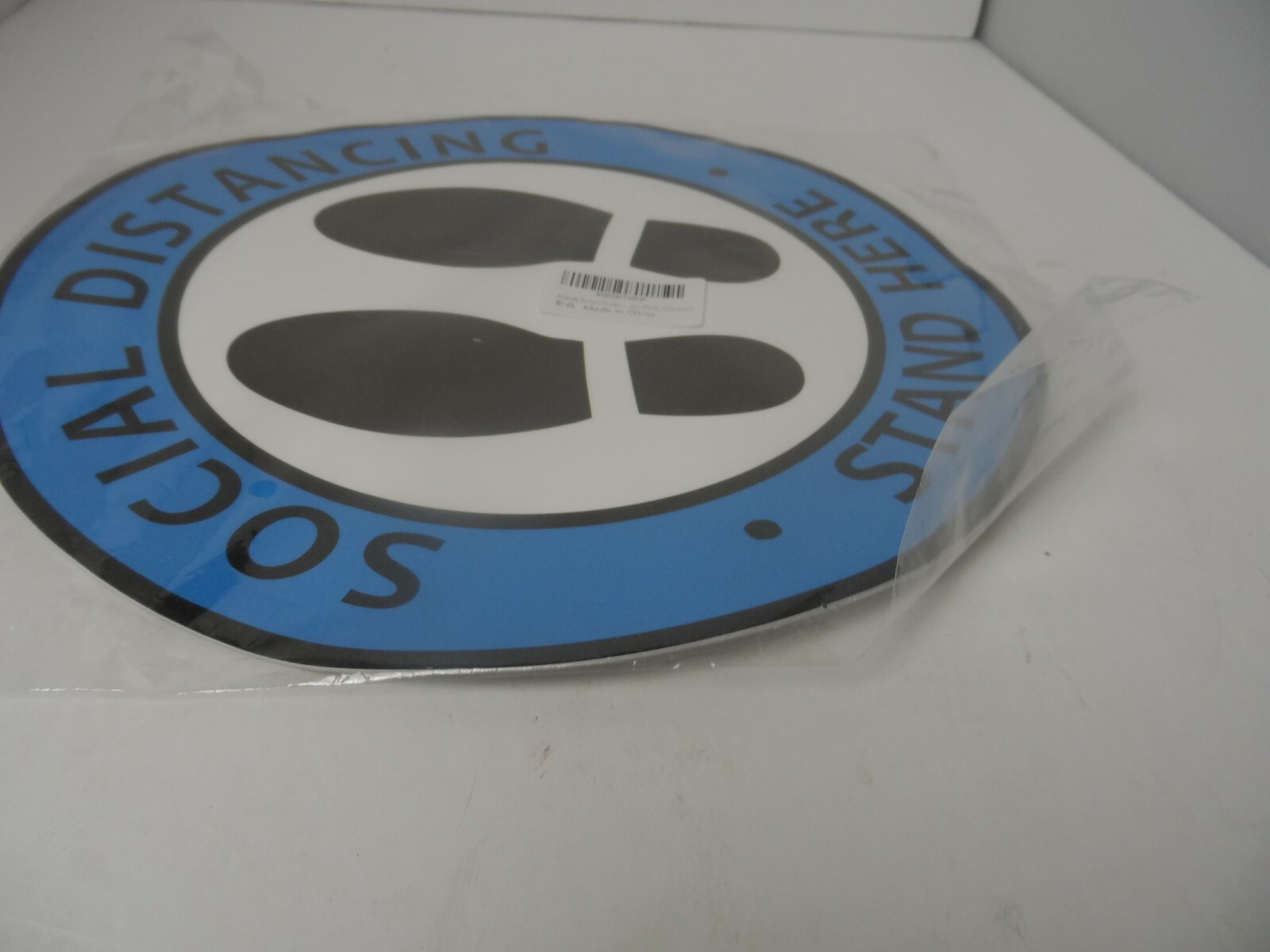 Social Distancing Floor Decal Sticker 11 inch Blue/White (5 pack) US Stock -NEW