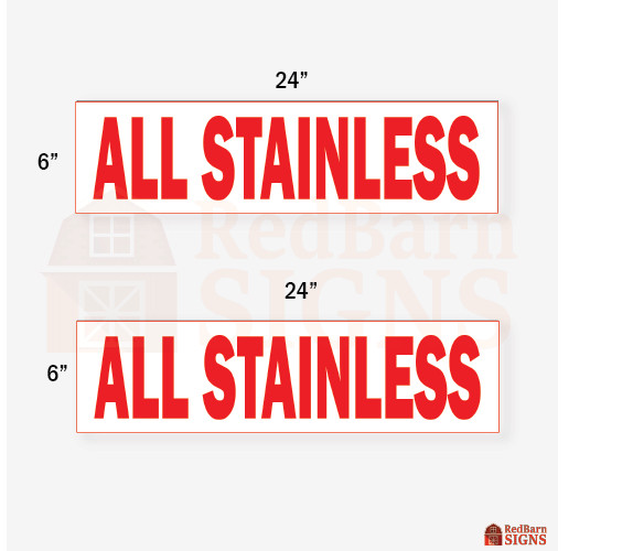 All Stainless 6″x24″ REAL ESTATE RIDER SIGNS Double Sided 2PK – Visible Durable