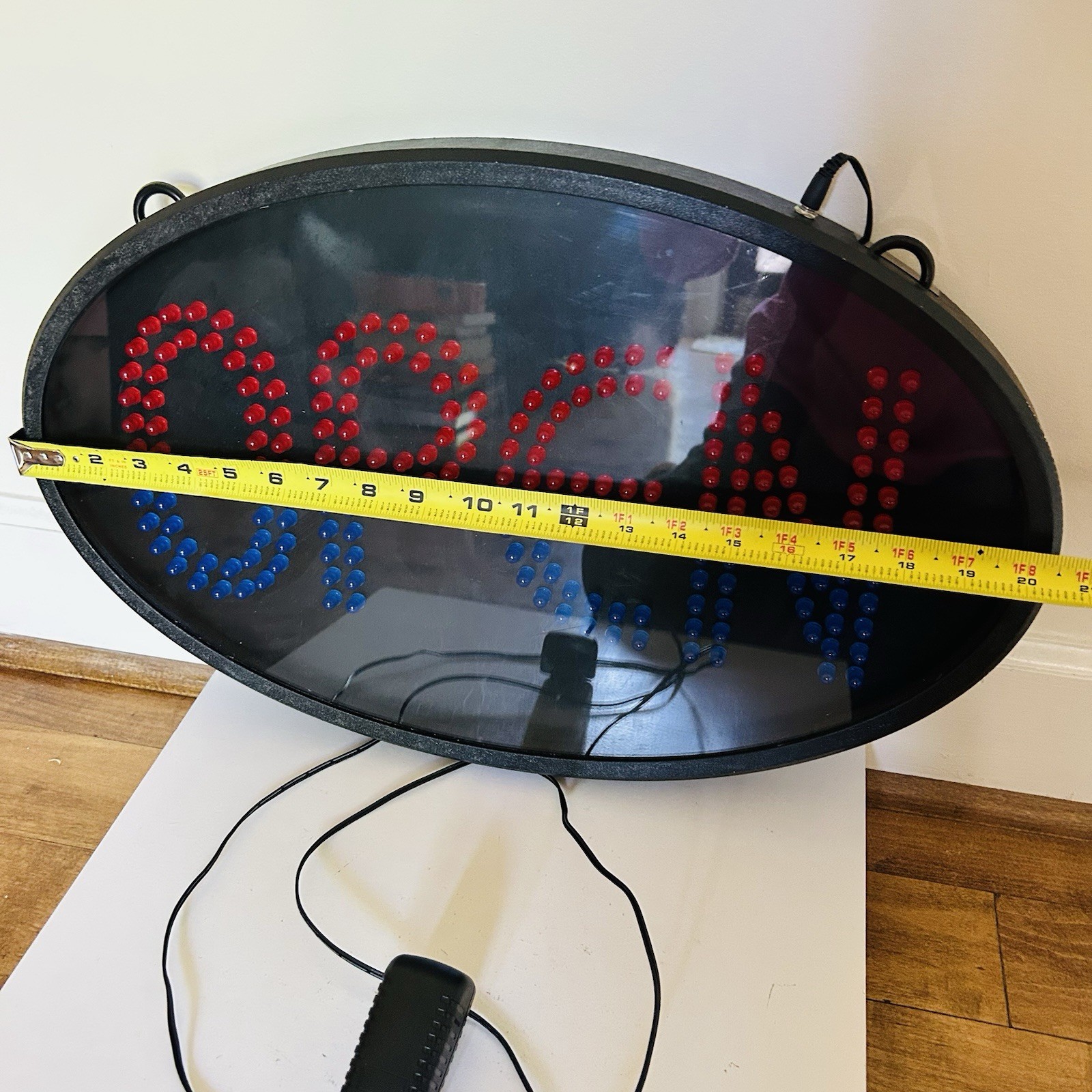 Green Light Innovations Classic LED OPEN Sign, 7 Functions – excellent