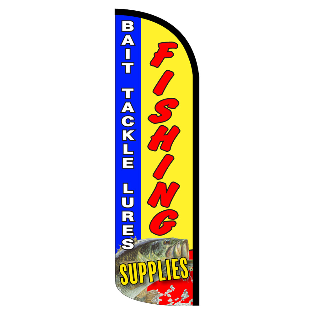 Fishing Supplies Bait Tackle Lures Premium Windless Polyknit Feather Flag (3 x