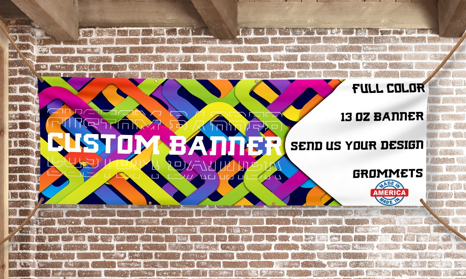 Custom Vinyl Banner, 13oz, Various Sizes, Grommets every 2 feet, Custom Image