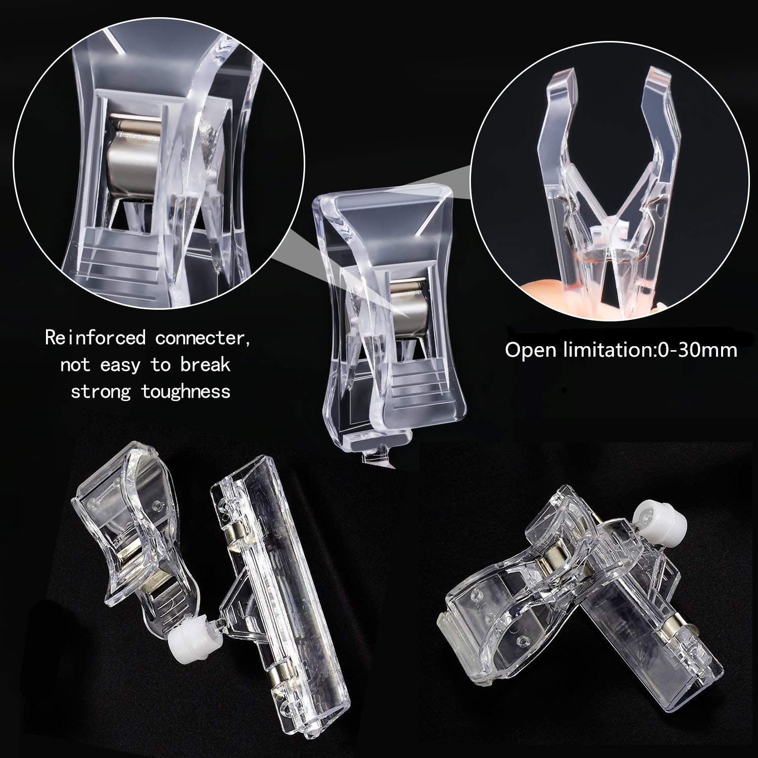 Lopalemry Plastic Merchandise Sign Clip Rotatable Pop Clip-on Holder 10 pack