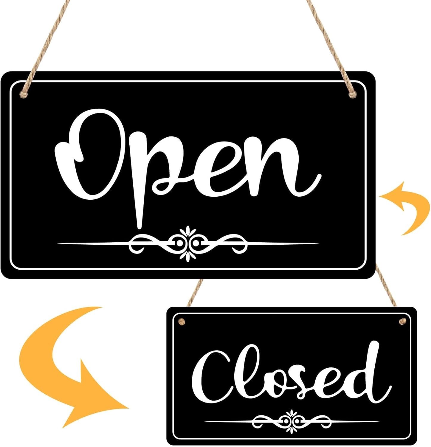 Open Signs 11×6 1 In Double Sided Open Closed Sign Business Hours Hanging