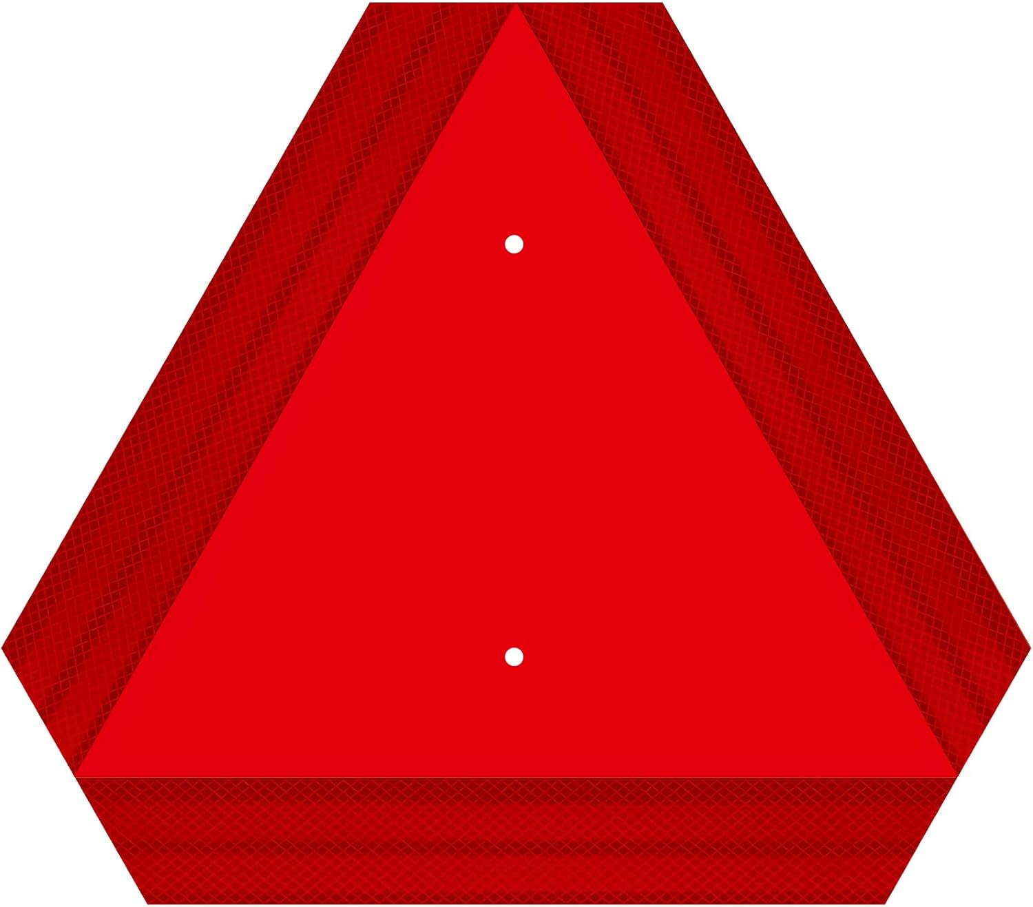 14×16 Inch Aluminum Slow Moving Vehicle Triangle Sign for Golf Cart Tractor